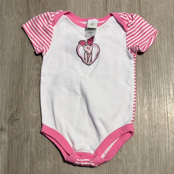 Pink and White Striped Kids One Piece - Picture 1 of 1